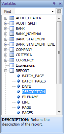 Variables pane